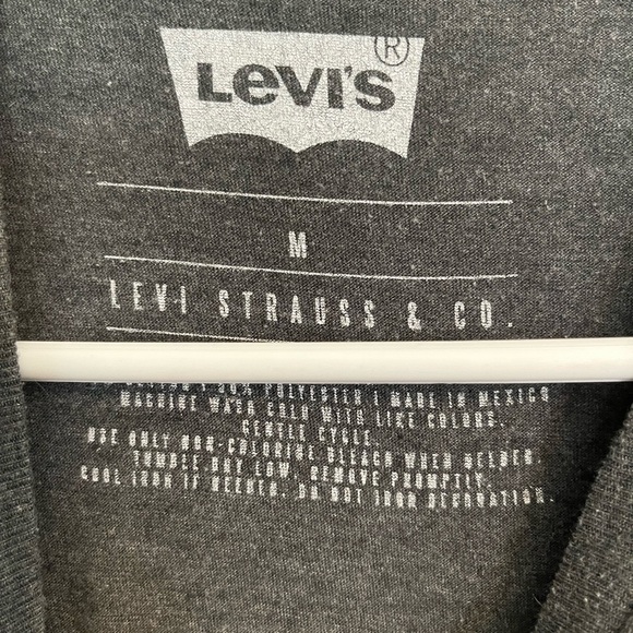 Levi's Gray Graphic crewneck T-Shirt for Men size medium palm tree neon surf - Picture 3 of 4